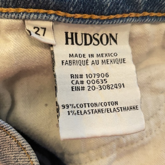 Hudson Distressed Cut Out Jean Shorts - Picture 7 of 7